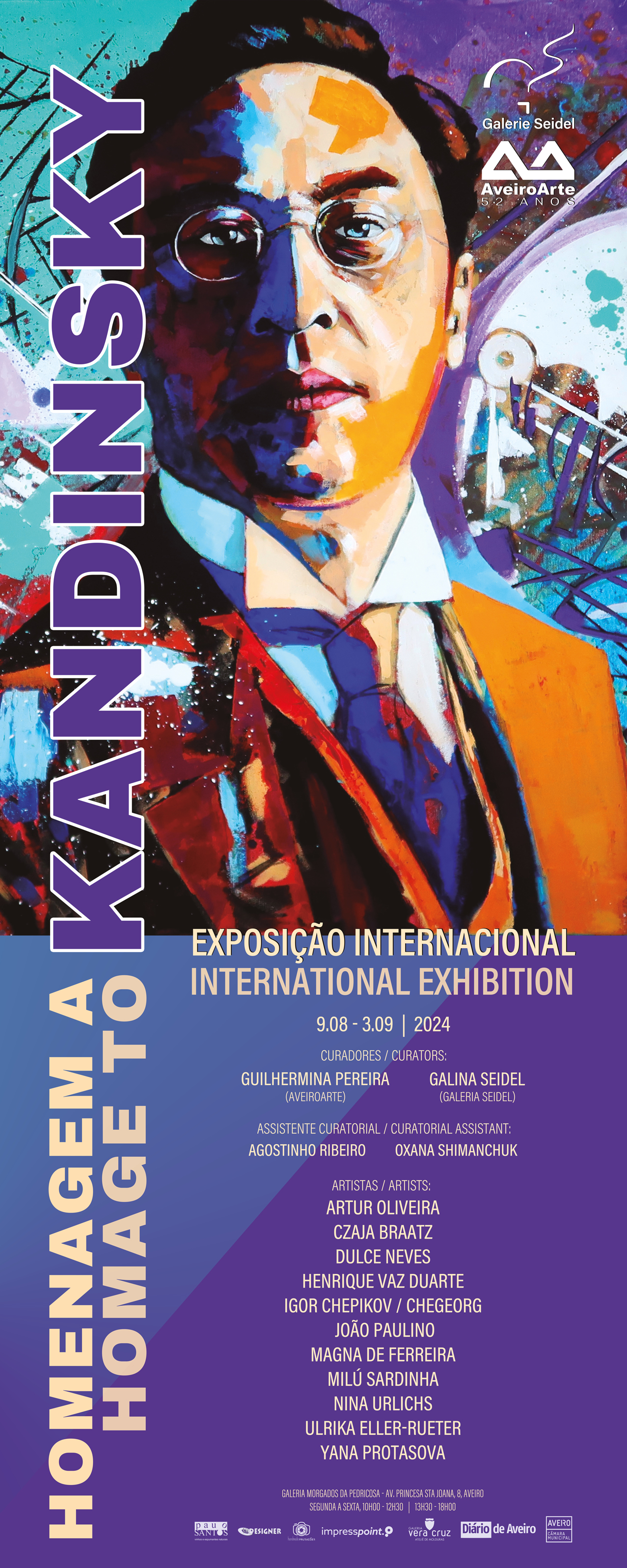 Exposição Colectiva Internacional com AveiroArte e Galeria Galina Seidel, intitulada "Homenagem a Kandinsky"