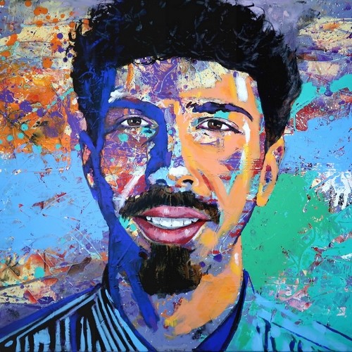Retrato de David Oliveira, pintura de artur oliveira