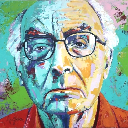 Retrato de Jos Saramago, Pintura de artur oliveira