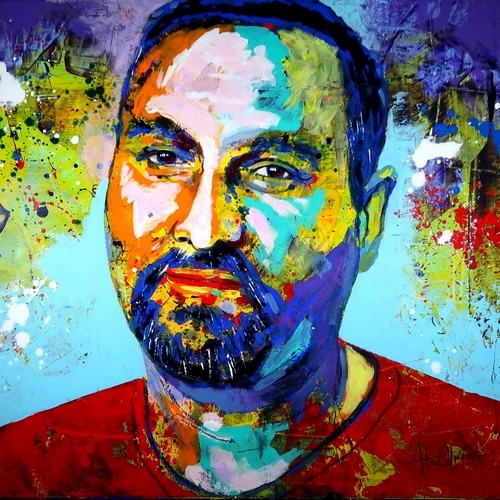 Retrato de Ricardo Oliveira, Pintura de Artur Oliveira