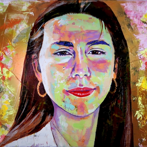 Retrato de Sofia Oliveira, pintura de artur oliveira