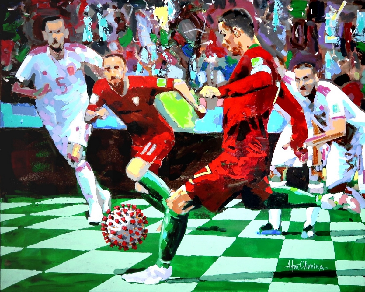 Acerta-lhe com fora I, Pintura de Artur Oliveira