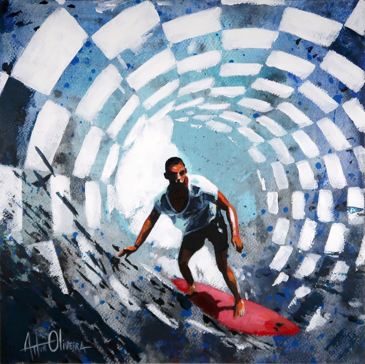 Na onda do Espaco Tempo, Pintura de Artur Oliveira