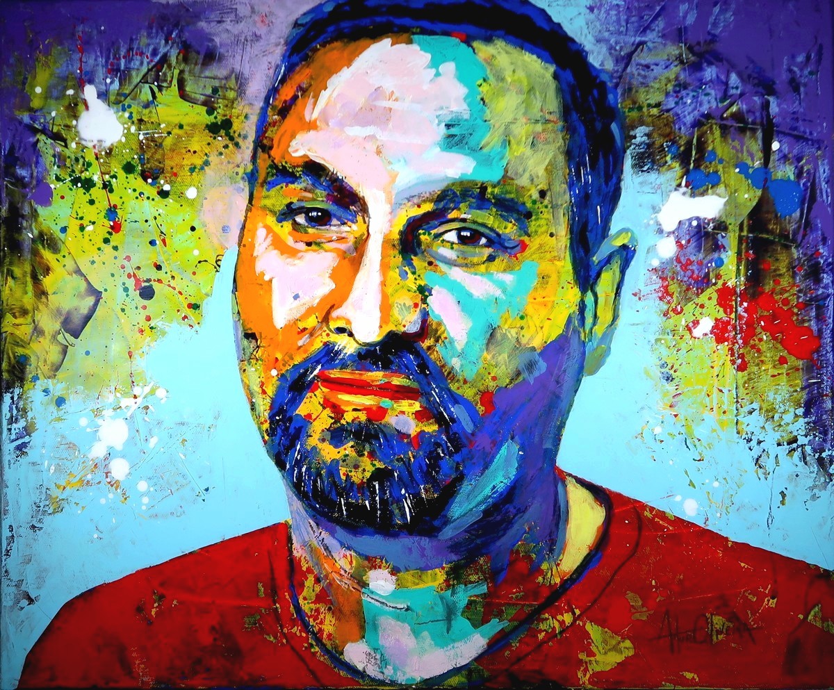Retrato de Ricardo Oliveira, Pintura de Artur Oliveira 