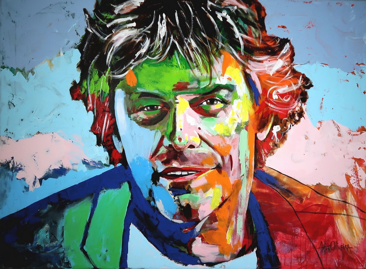 Retrato de Z Pedro, Pintura de Artur Oliveira