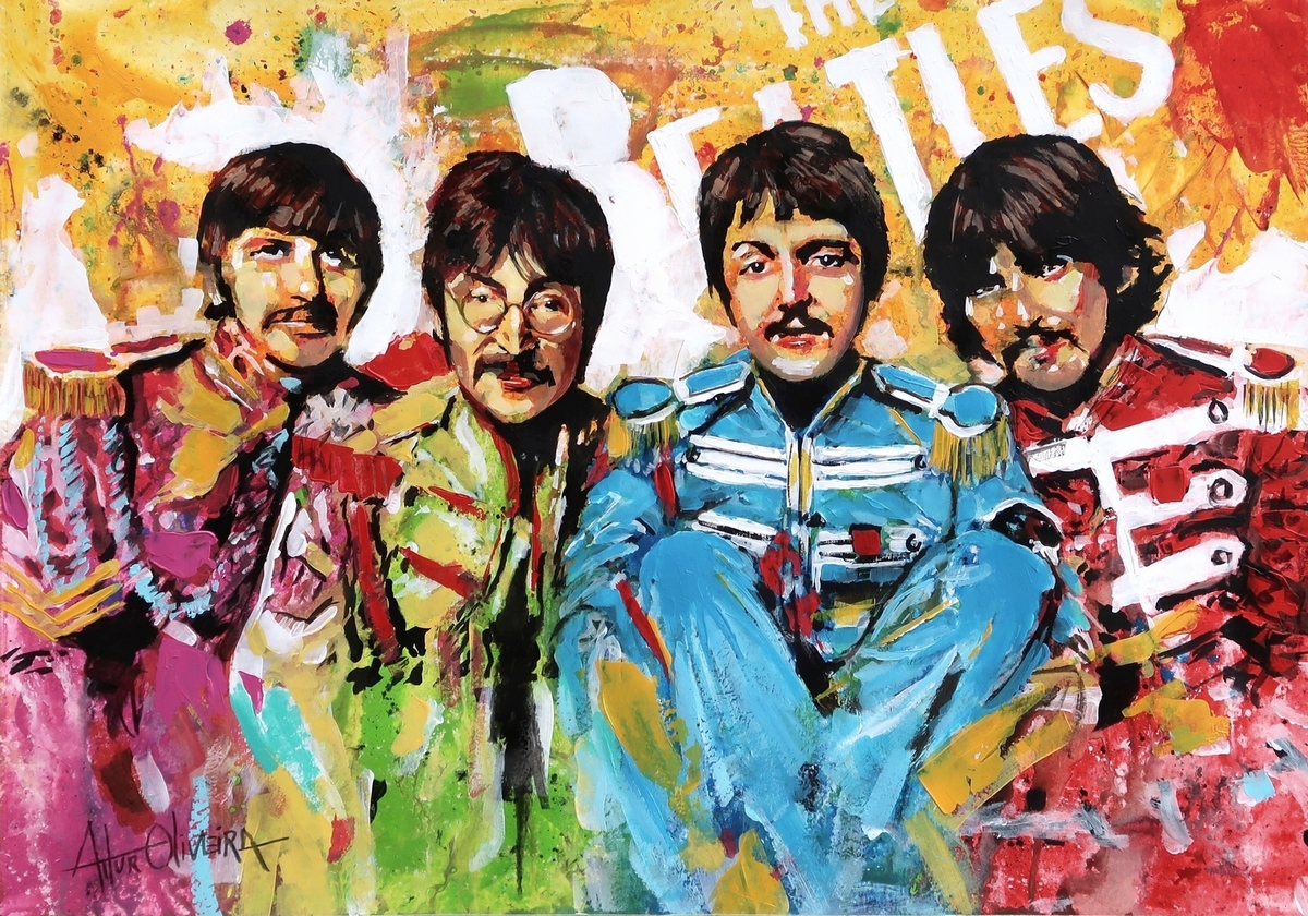 Pintura de Artur Oliveira, the beatles