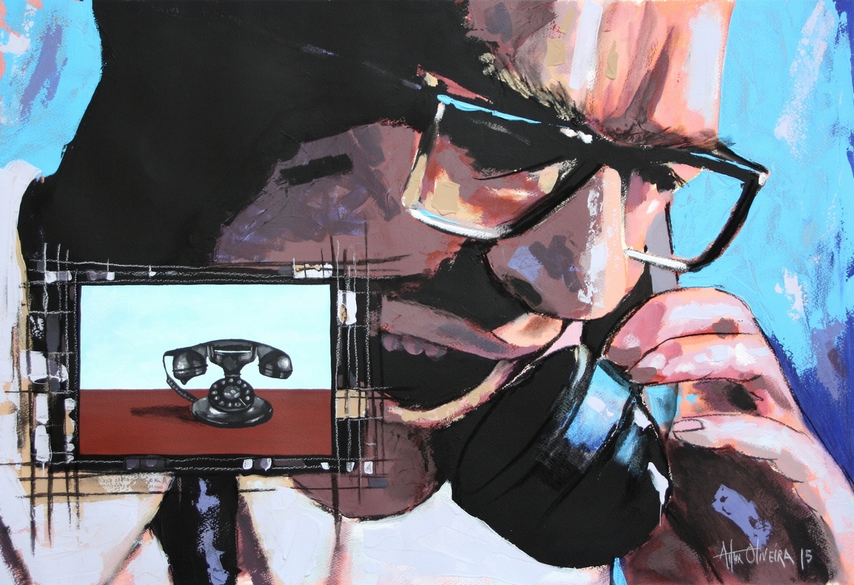 A ira de quem nao consegue comunicar, pintura de Artur Oliveira