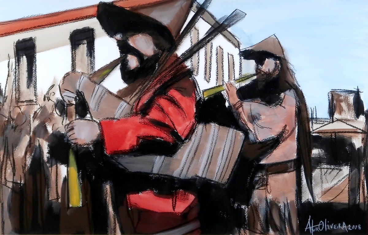 Gaiteiros, Pintura de Artur Oliveira