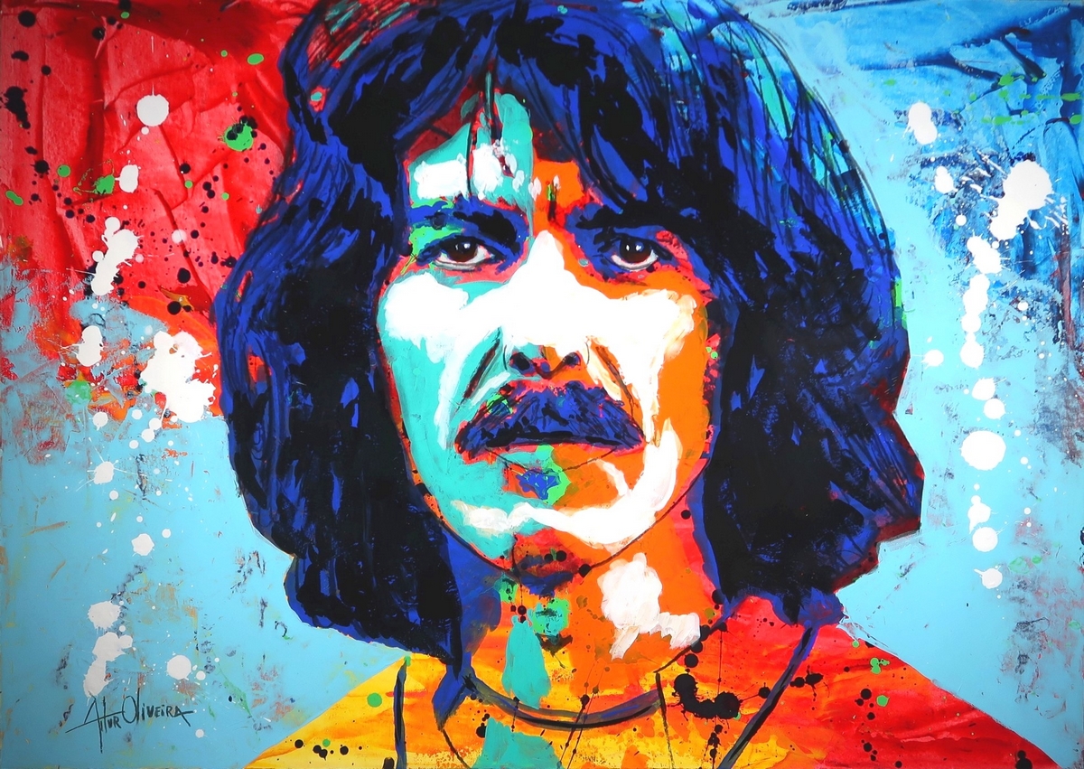 Retrato de  George Harrison, Pintura de Artur Oliveira